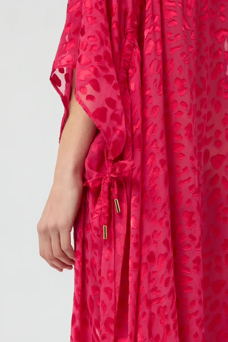 Roberto Cavalli Pink Caftan With Tone-On-Tone Animal Print | Thumbnail 5 Roberto Cavalli Pink Caftan With Tone-On-Tone Animal Print | Thumbnail 5