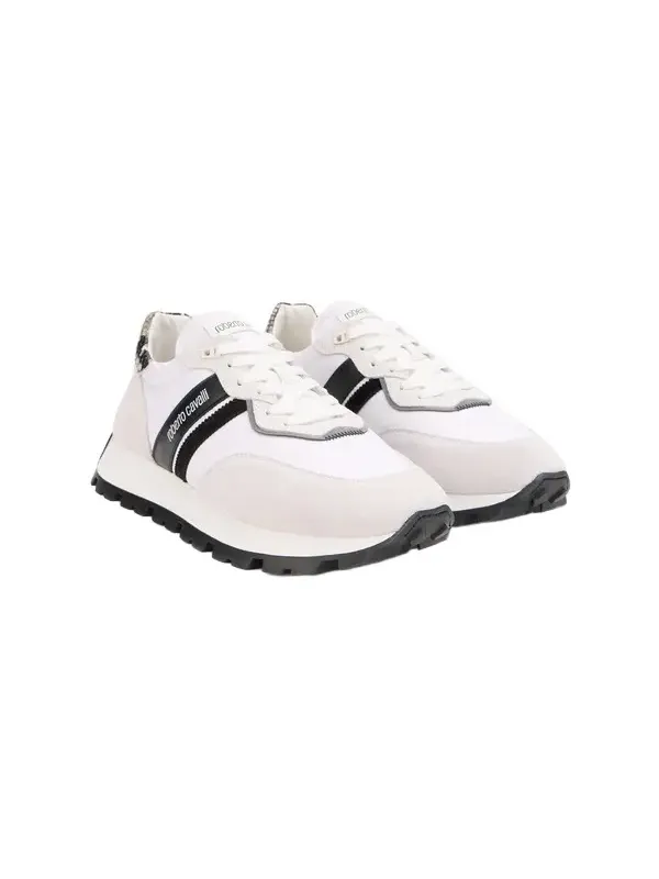 Roberto Cavalli White Sneakers With RC Logo