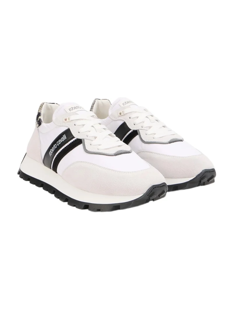 Roberto Cavalli White Sneakers With RC Logo