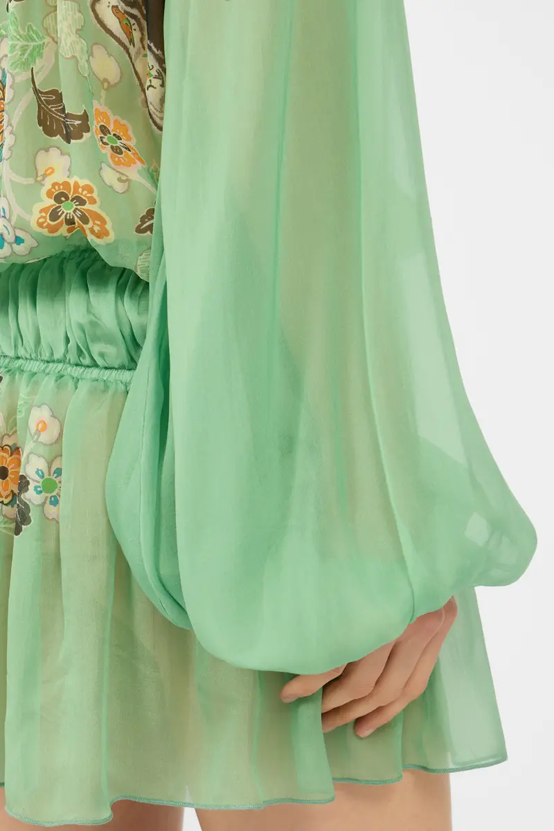 Roberto Cavalli Silk Chiffon Kimono Print Dress | Thumbnail 5 Roberto Cavalli Silk Chiffon Kimono Print Dress | Thumbnail 5