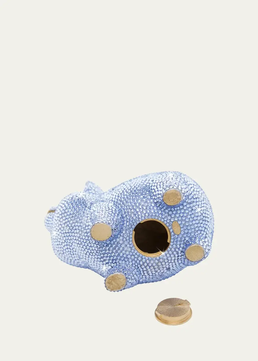 Jay Strongwater Baby Blue Piggy Bank w/ Crown | Thumbnail 5 Jay Strongwater Baby Blue Piggy Bank w/ Crown | Thumbnail 5
