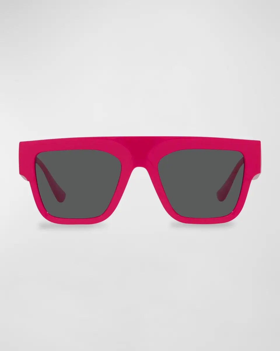 Versace Flat-Top Rectangle Nylon Sunglasses | Thumbnail 3