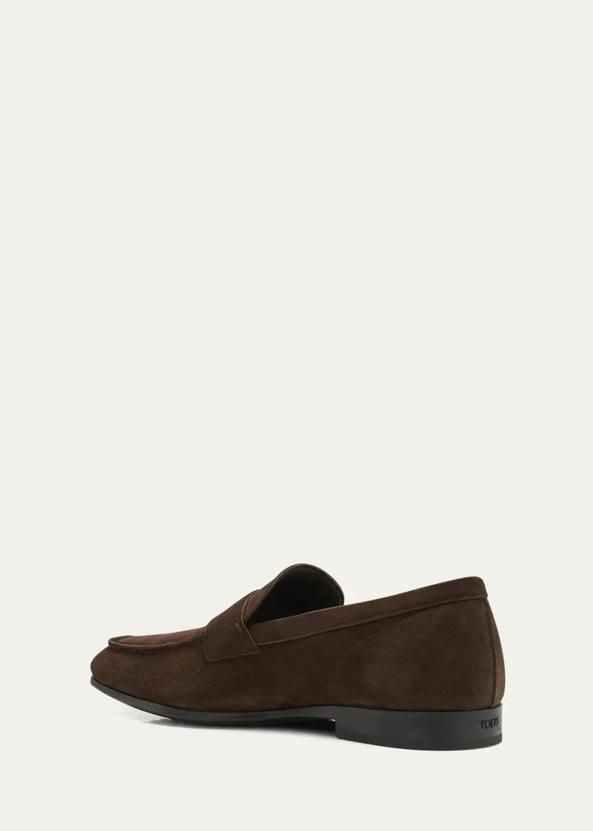 Tod's Men's Moccasino Suede Penny Loafers | Thumbnail 3