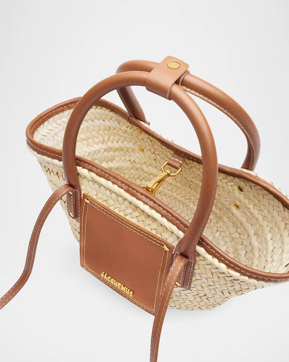 Jacquemus Logo Palm Straw Tote Bag | Thumbnail 3 Jacquemus Logo Palm Straw Tote Bag | Thumbnail 3