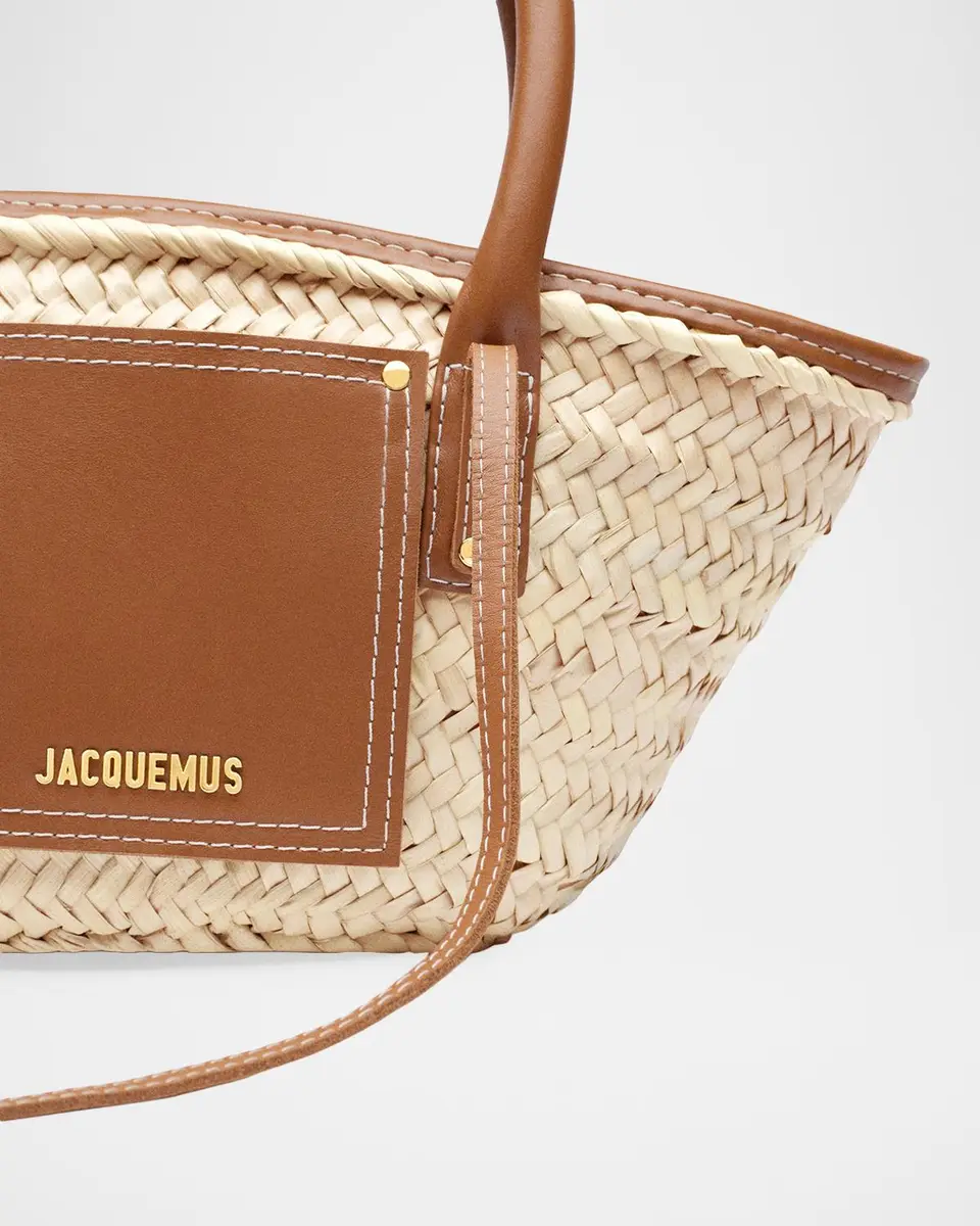 Jacquemus Logo Palm Straw Tote Bag | Thumbnail 4 Jacquemus Logo Palm Straw Tote Bag | Thumbnail 4