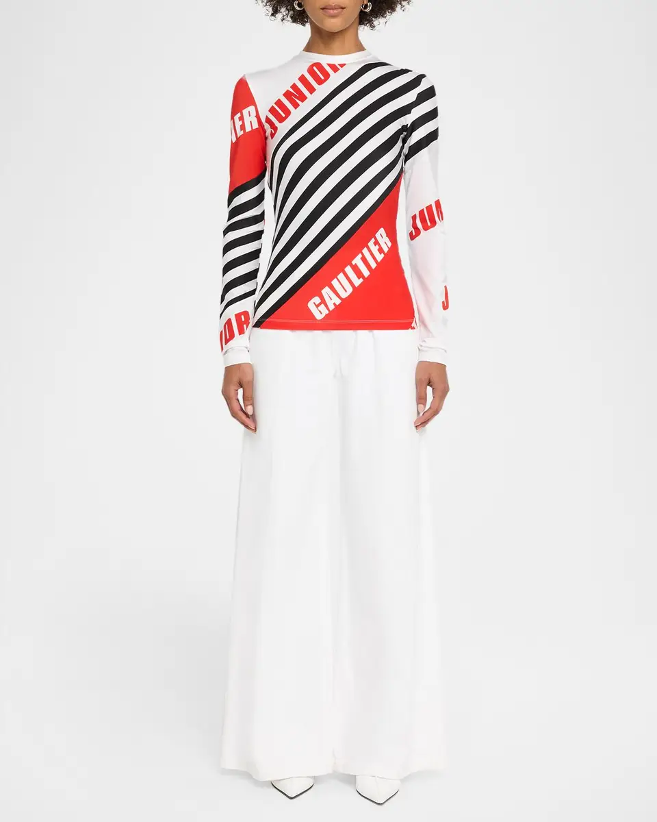 Jean Paul Gaultier Junior Gaultier Stretch Jersey Long-Sleeve Top | Thumbnail 2