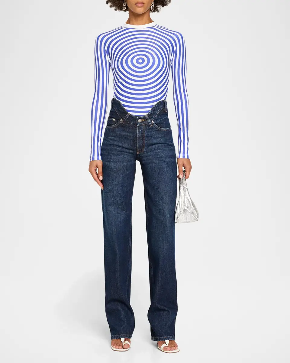 Jean Paul Gaultier Arched Waist Straight-Leg Jeans | Thumbnail 2 Jean Paul Gaultier Arched Waist Straight-Leg Jeans | Thumbnail 2