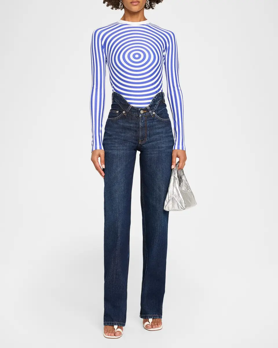 Jean Paul Gaultier The Blue Target Jersey Long-Sleeve Top | Thumbnail 2