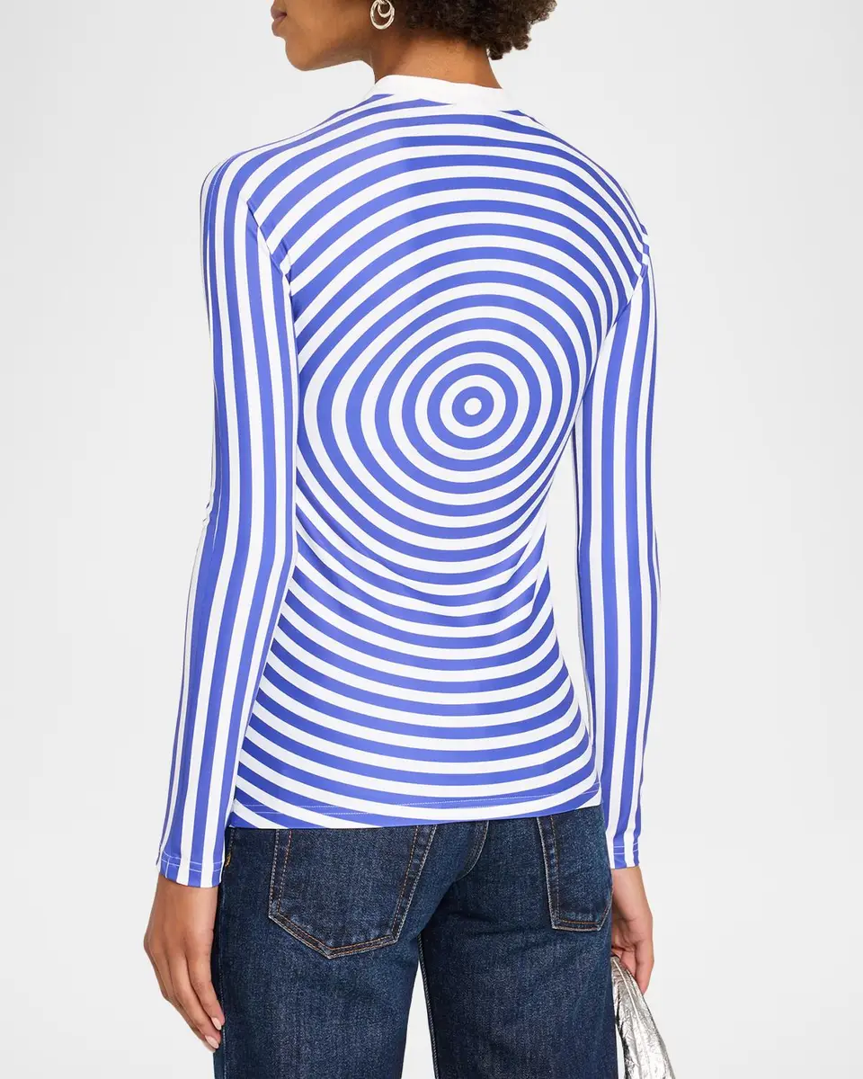 Jean Paul Gaultier The Blue Target Jersey Long-Sleeve Top | Thumbnail 3