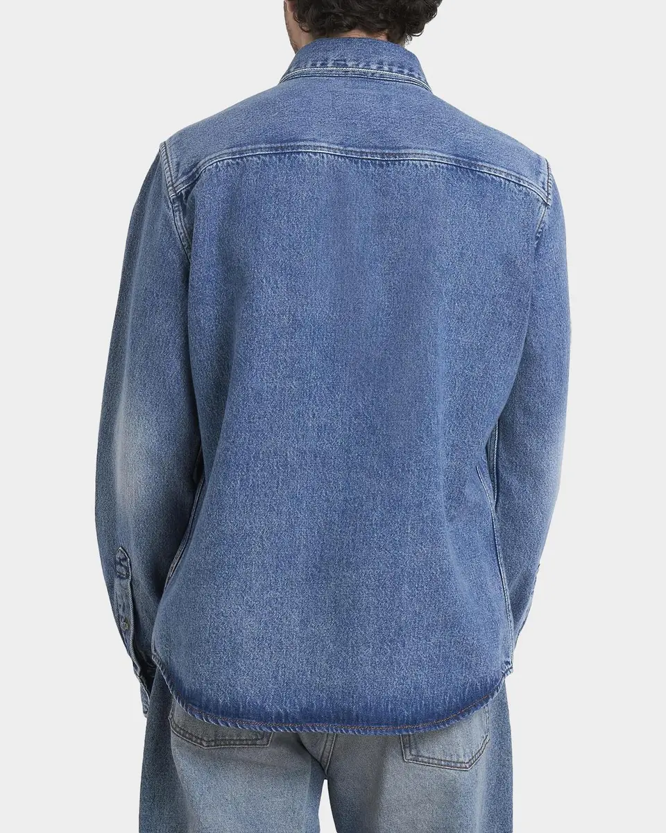 AMI PARIS Men's Ami de Coeur Denim Button-Down Shirt | Thumbnail 3 AMI PARIS Men's Ami de Coeur Denim Button-Down Shirt | Thumbnail 3