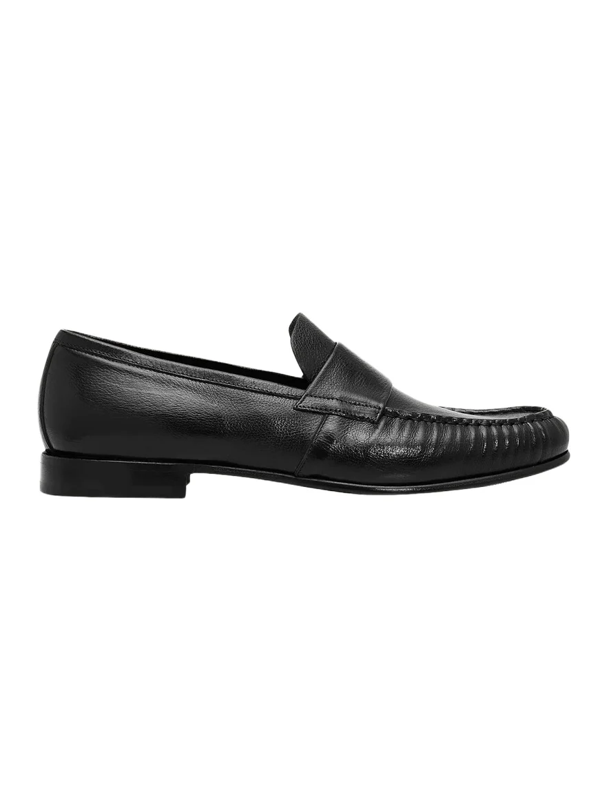 Bergdorf Goodman Men's Buffalo Leather Moc-Toe Loafers