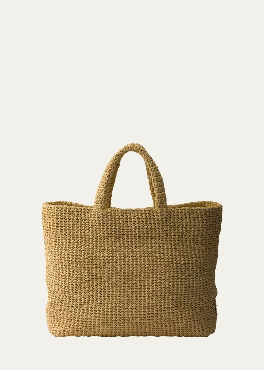 Prada Crochet Raffia Tote Bag | Thumbnail 2 Prada Crochet Raffia Tote Bag | Thumbnail 2