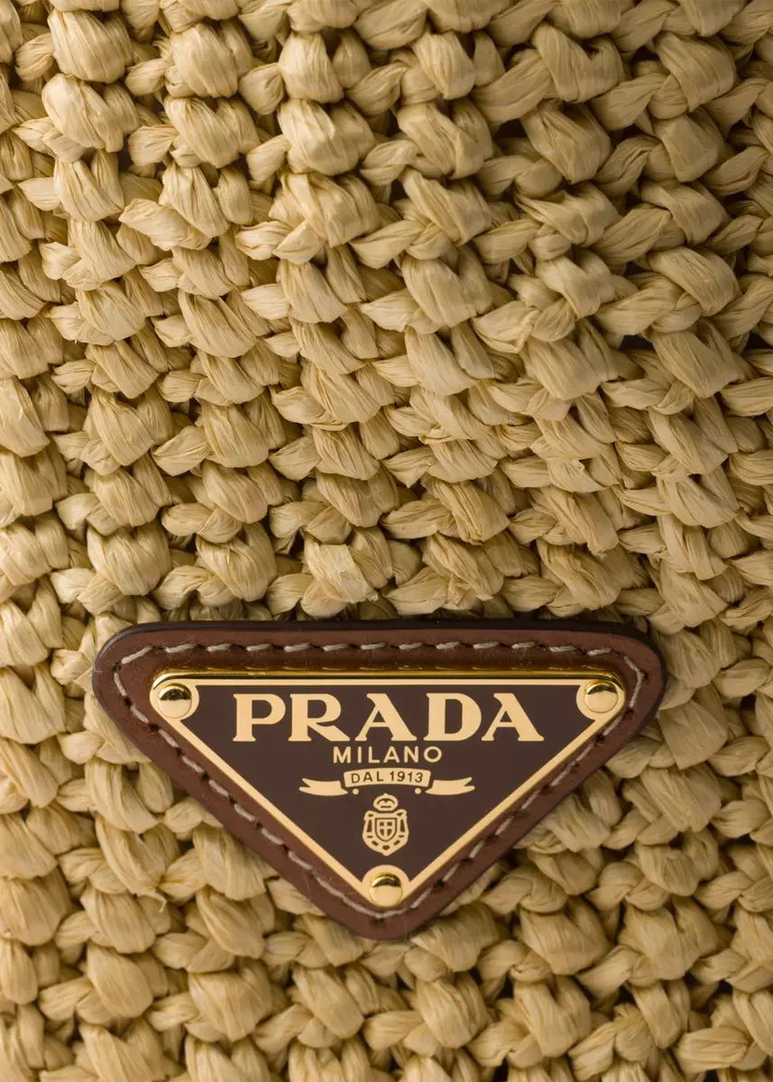 Prada Crochet Raffia Tote Bag | Thumbnail 4 Prada Crochet Raffia Tote Bag | Thumbnail 4