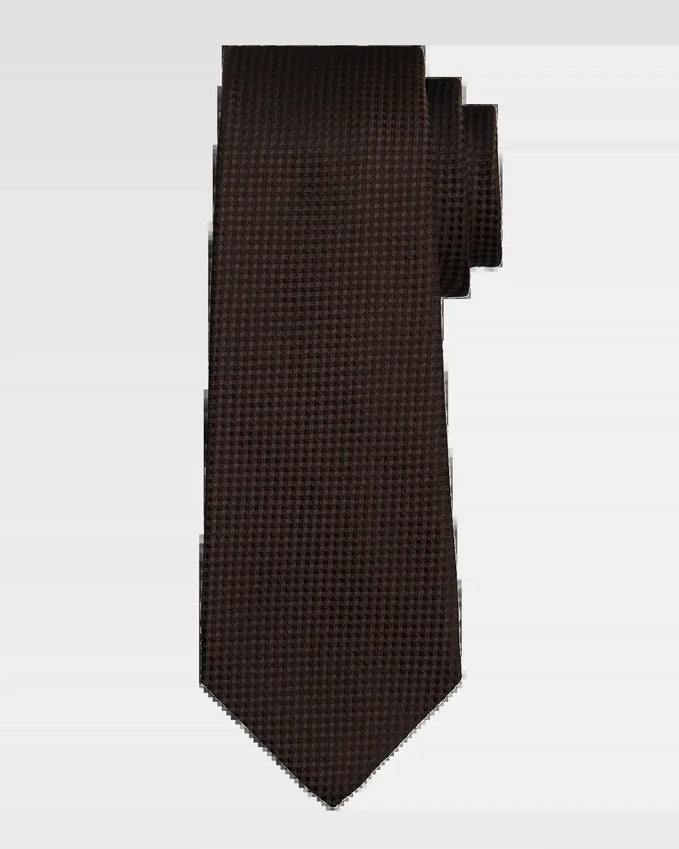 Kiton Men's Silk Micro-Jacquard 7-Fold Tie | Thumbnail 2 Kiton Men's Silk Micro-Jacquard 7-Fold Tie | Thumbnail 2