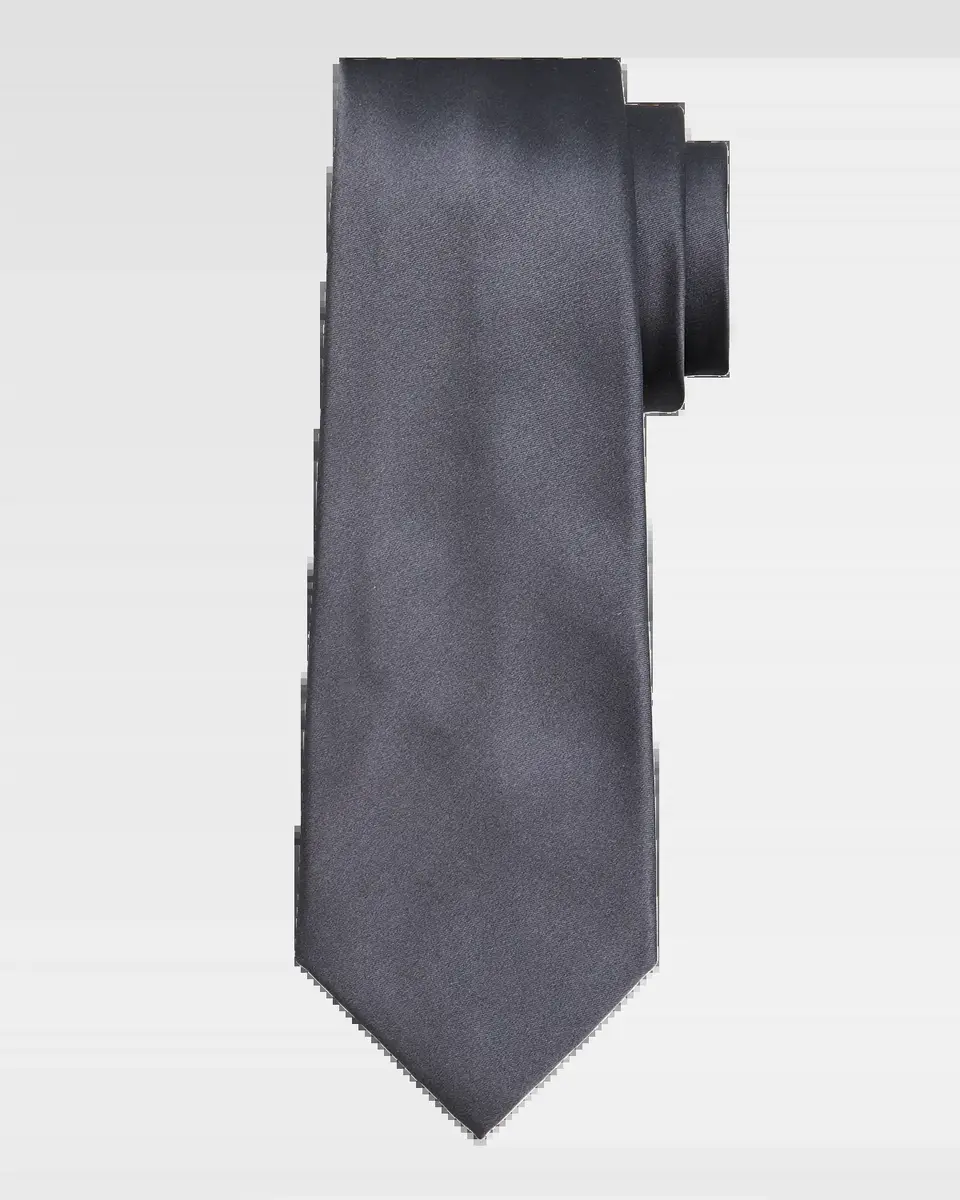 Kiton Men's Solid Silk 7-Fold Tie | Thumbnail 2 Kiton Men's Solid Silk 7-Fold Tie | Thumbnail 2
