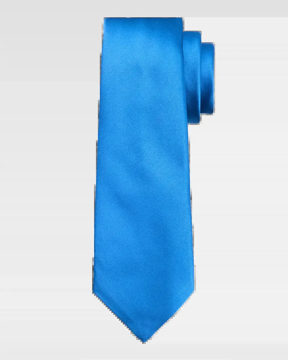 Kiton Men's Solid Silk 7-Fold Tie | Thumbnail 2 Kiton Men's Solid Silk 7-Fold Tie | Thumbnail 2