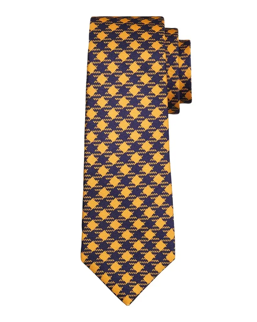 Kiton Men's Silk Maxi-Gingham 7-Fold Tie | Image 1 Kiton Men's Silk Maxi-Gingham 7-Fold Tie | Image 1