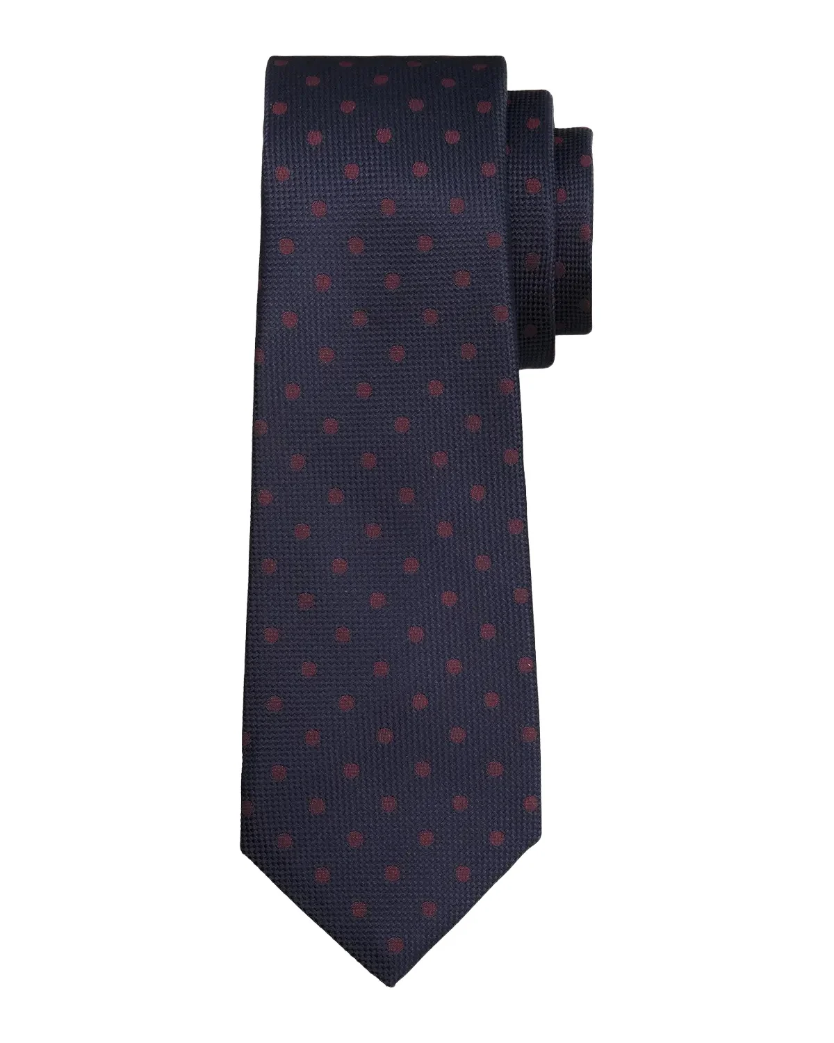 Kiton Men's Silk Polka-Dot Jacquard 7-Fold Tie