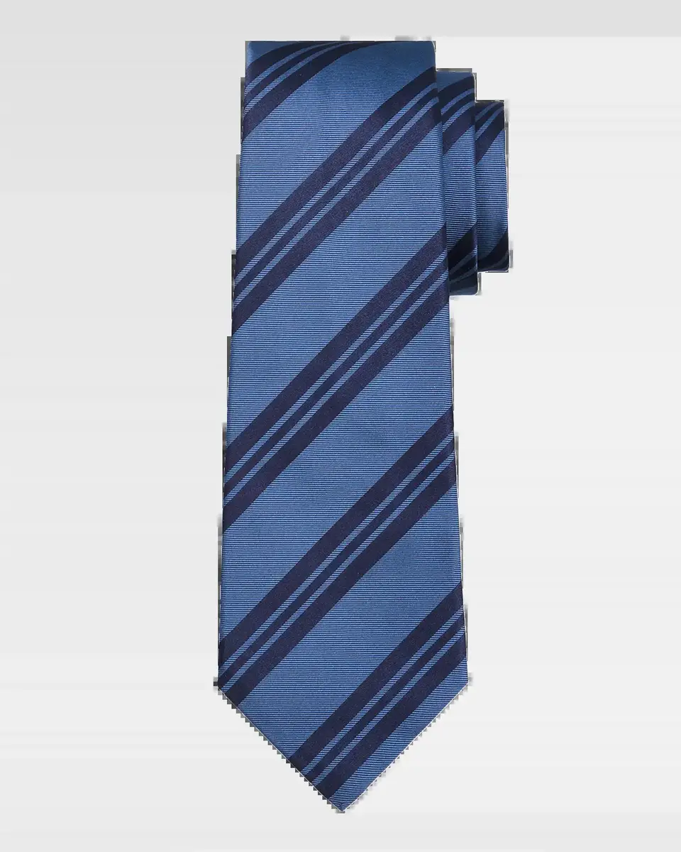 Kiton Men's Silk Multi-Stripe 7-Fold Tie | Thumbnail 2