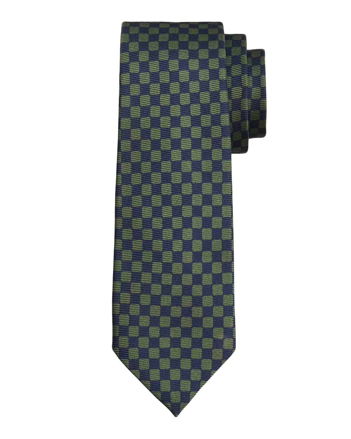 Kiton Men's Silk Check 7-Fold Tie