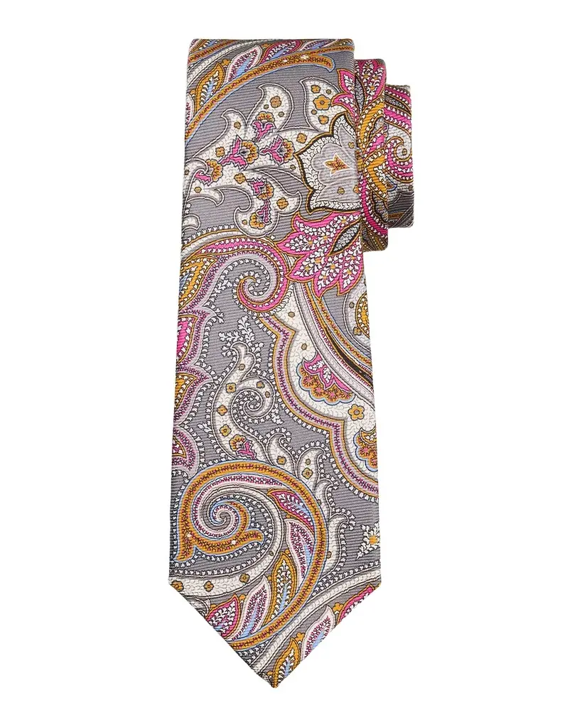 Kiton Men's Silk Maxi-Paisley 7-Fold Tie | Image 1 Kiton Men's Silk Maxi-Paisley 7-Fold Tie | Image 1