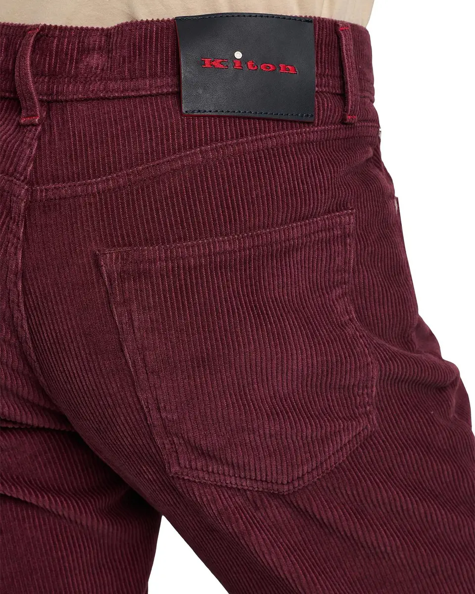 Kiton Men's Cotton-Blend Corduroy Slim-Fit Trousers | Thumbnail 5 Kiton Men's Cotton-Blend Corduroy Slim-Fit Trousers | Thumbnail 5