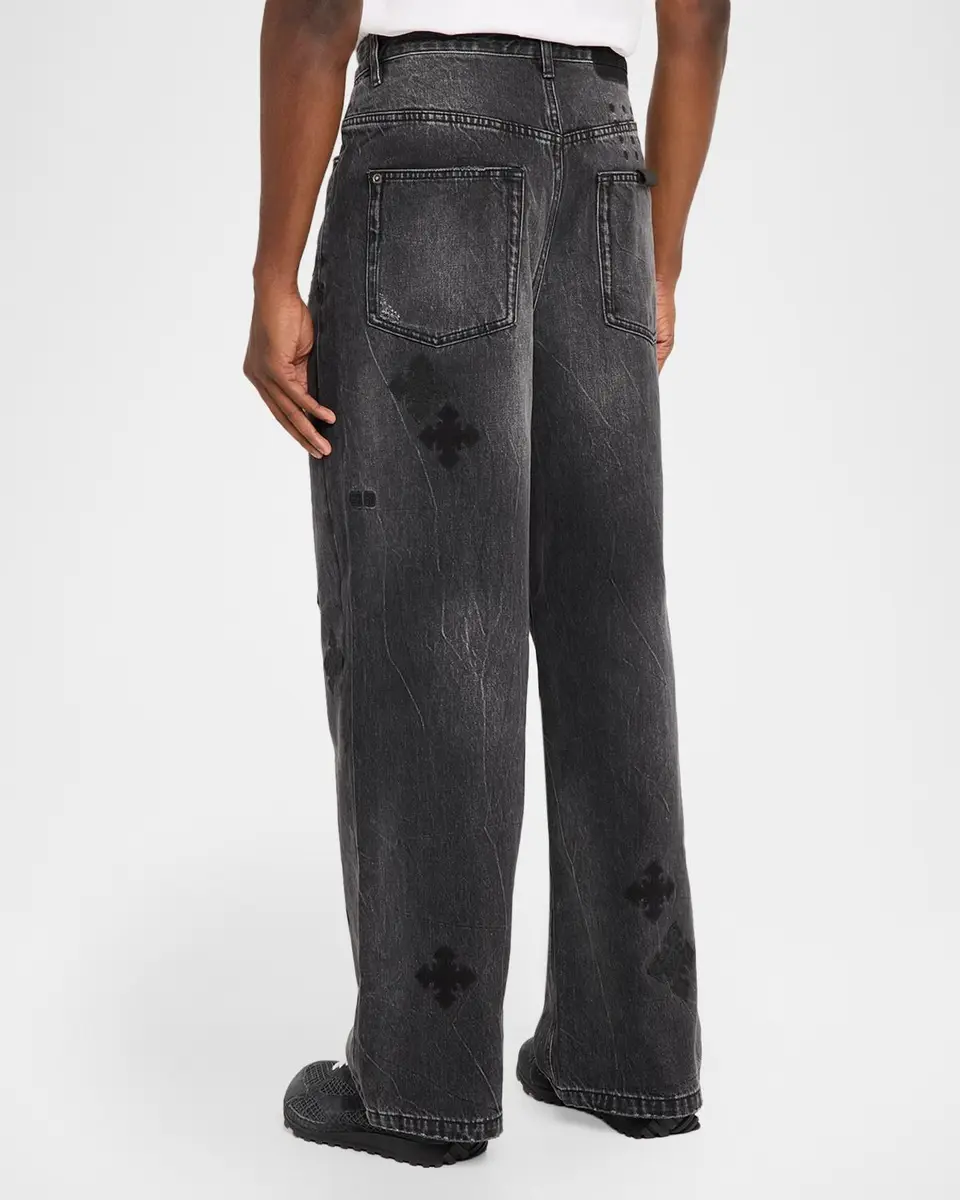 Ksubi Men's D-Maxx Black Denim Straight Leg Jeans | Thumbnail 3 Ksubi Men's D-Maxx Black Denim Straight Leg Jeans | Thumbnail 3