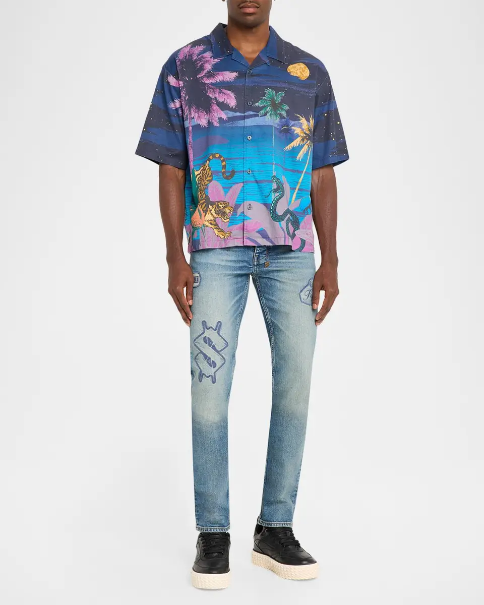 Ksubi Men's Moonlight Cotton Short-Sleeve Shirt | Thumbnail 2 Ksubi Men's Moonlight Cotton Short-Sleeve Shirt | Thumbnail 2