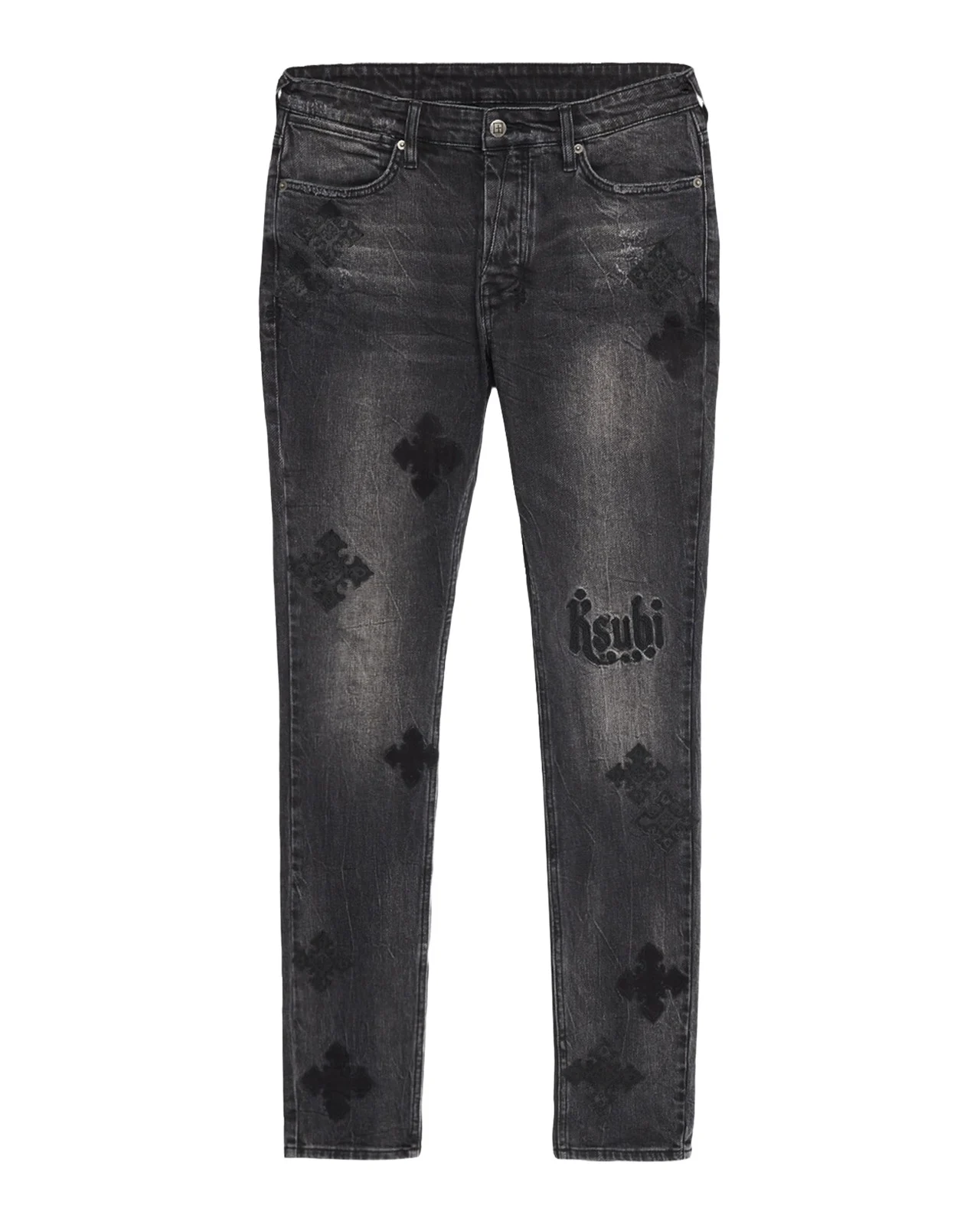 Men's D-Van Winkle Slim Fit Black Denim Jeans Men's D-Van Winkle Slim Fit Black Denim Jeans