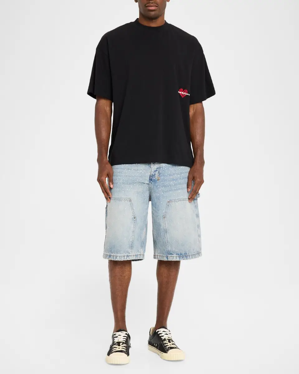 Ksubi Men's Maxx Operator Embellished Denim Shorts | Thumbnail 2 Ksubi Men's Maxx Operator Embellished Denim Shorts | Thumbnail 2