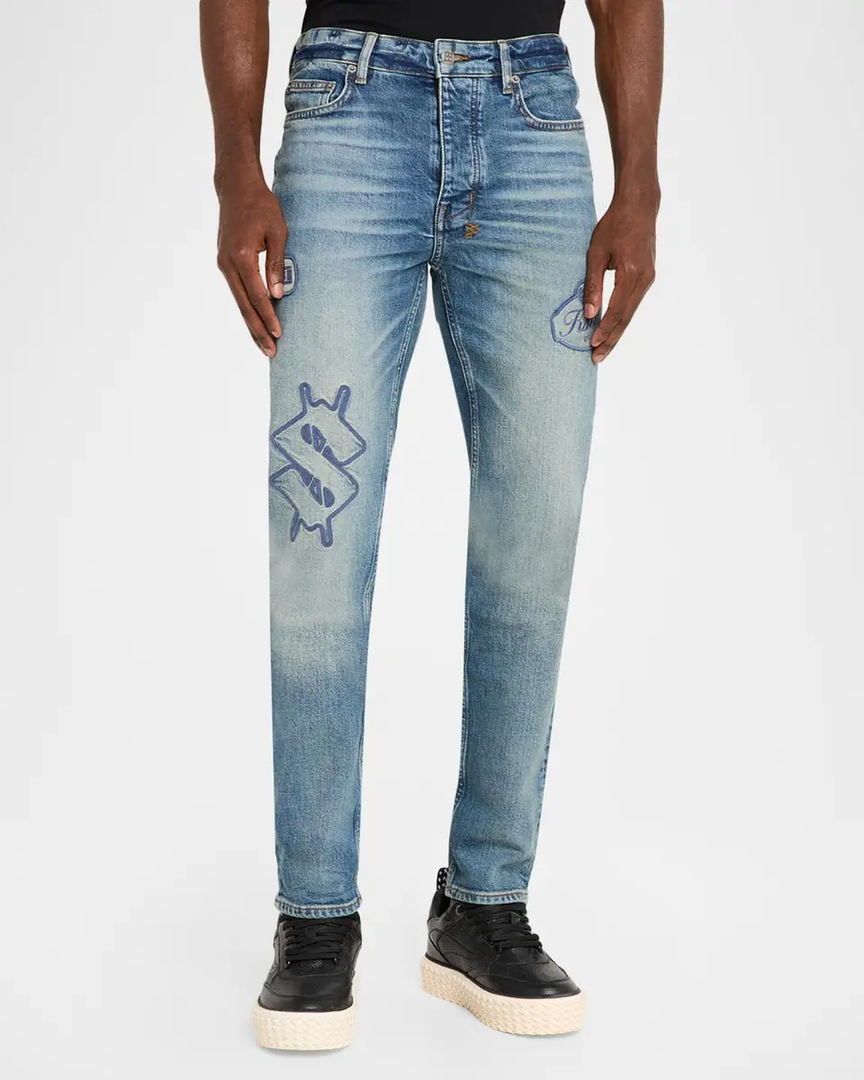Ksubi Men's Chitch Hendrix Logo Patch Slim Fit Jeans | Thumbnail 4 Ksubi Men's Chitch Hendrix Logo Patch Slim Fit Jeans | Thumbnail 4