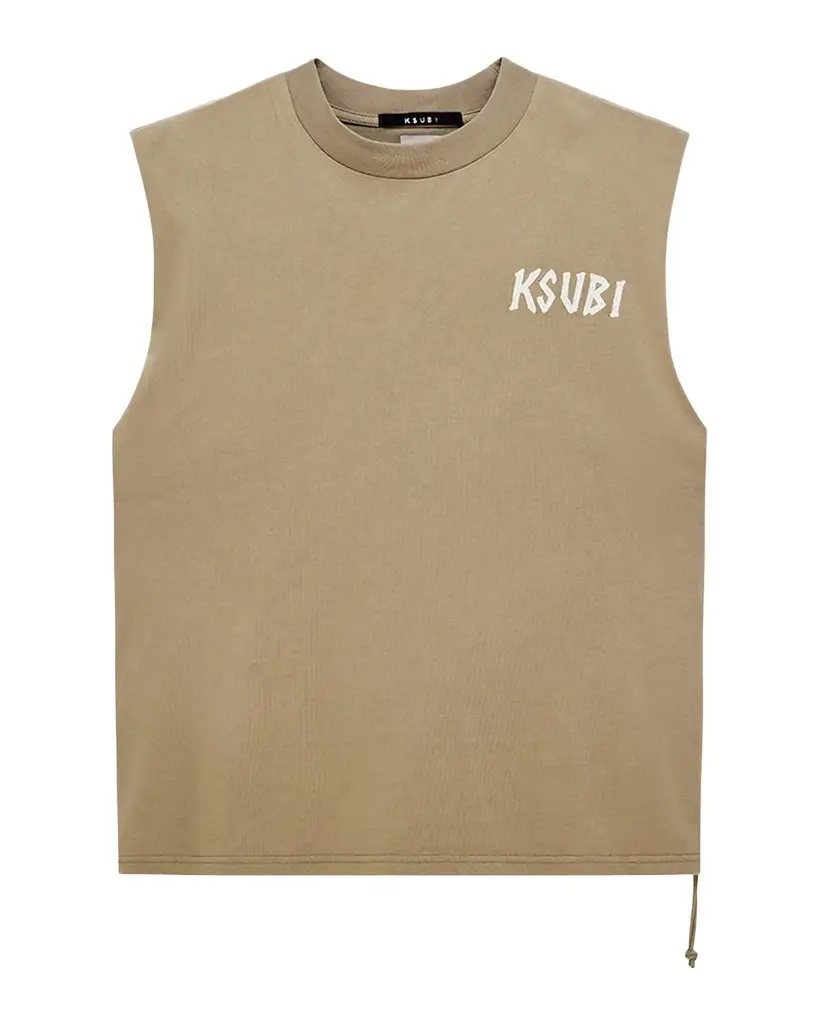Ksubi Men's Cut Off Ekcess Oversized Sleeveless T-Shirt | Image 1 Ksubi Men's Cut Off Ekcess Oversized Sleeveless T-Shirt | Image 1