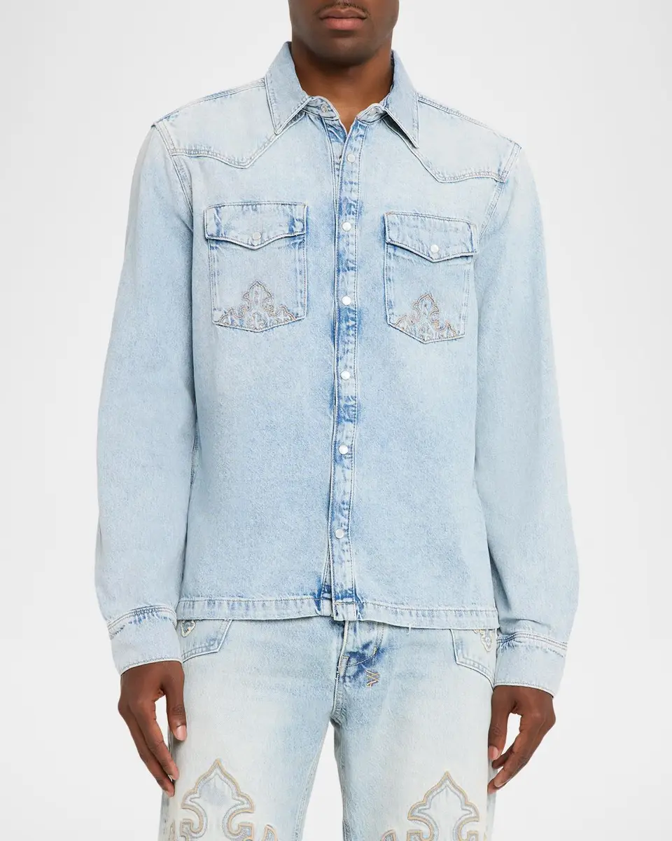 Ksubi Men's Whiplash Denim Western Shirt | Thumbnail 4 Ksubi Men's Whiplash Denim Western Shirt | Thumbnail 4