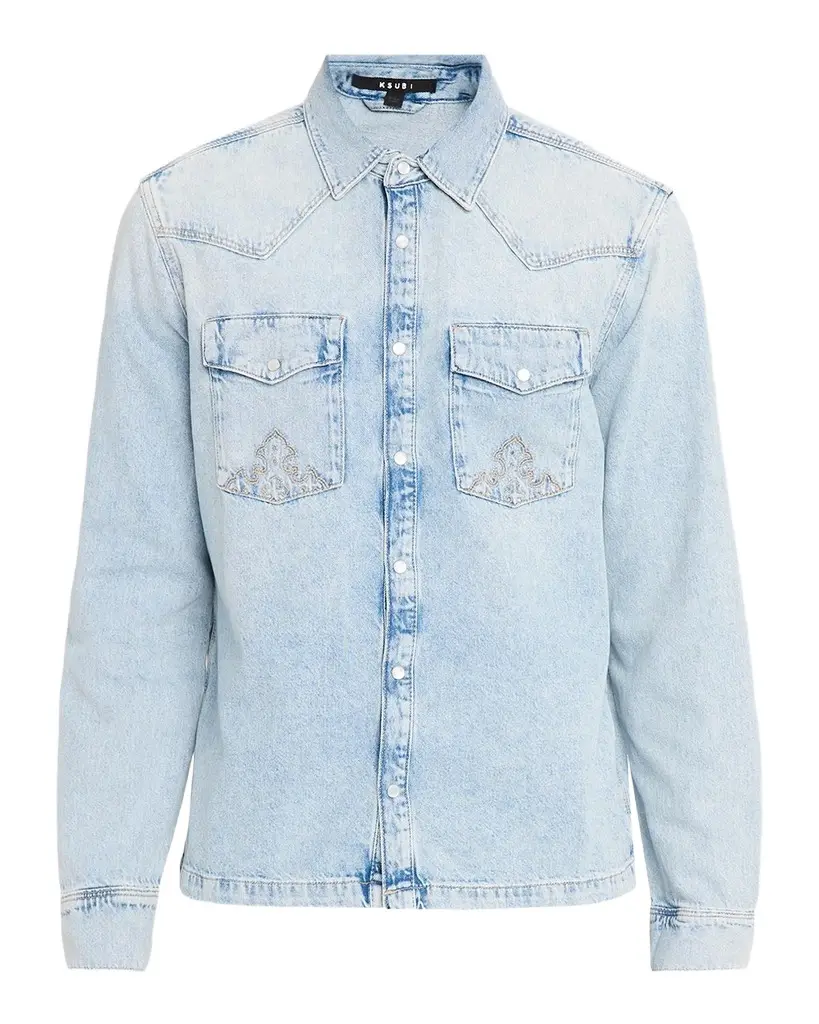Ksubi Men's Whiplash Denim Western Shirt | Image 1 Ksubi Men's Whiplash Denim Western Shirt | Image 1