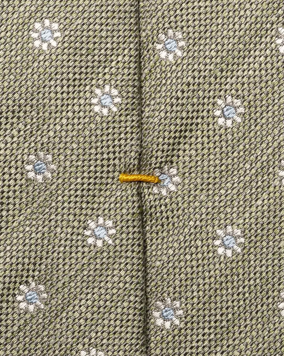 Eton Men's Woven Floral Silk and Linen Tie | Thumbnail 3 Eton Men's Woven Floral Silk and Linen Tie | Thumbnail 3