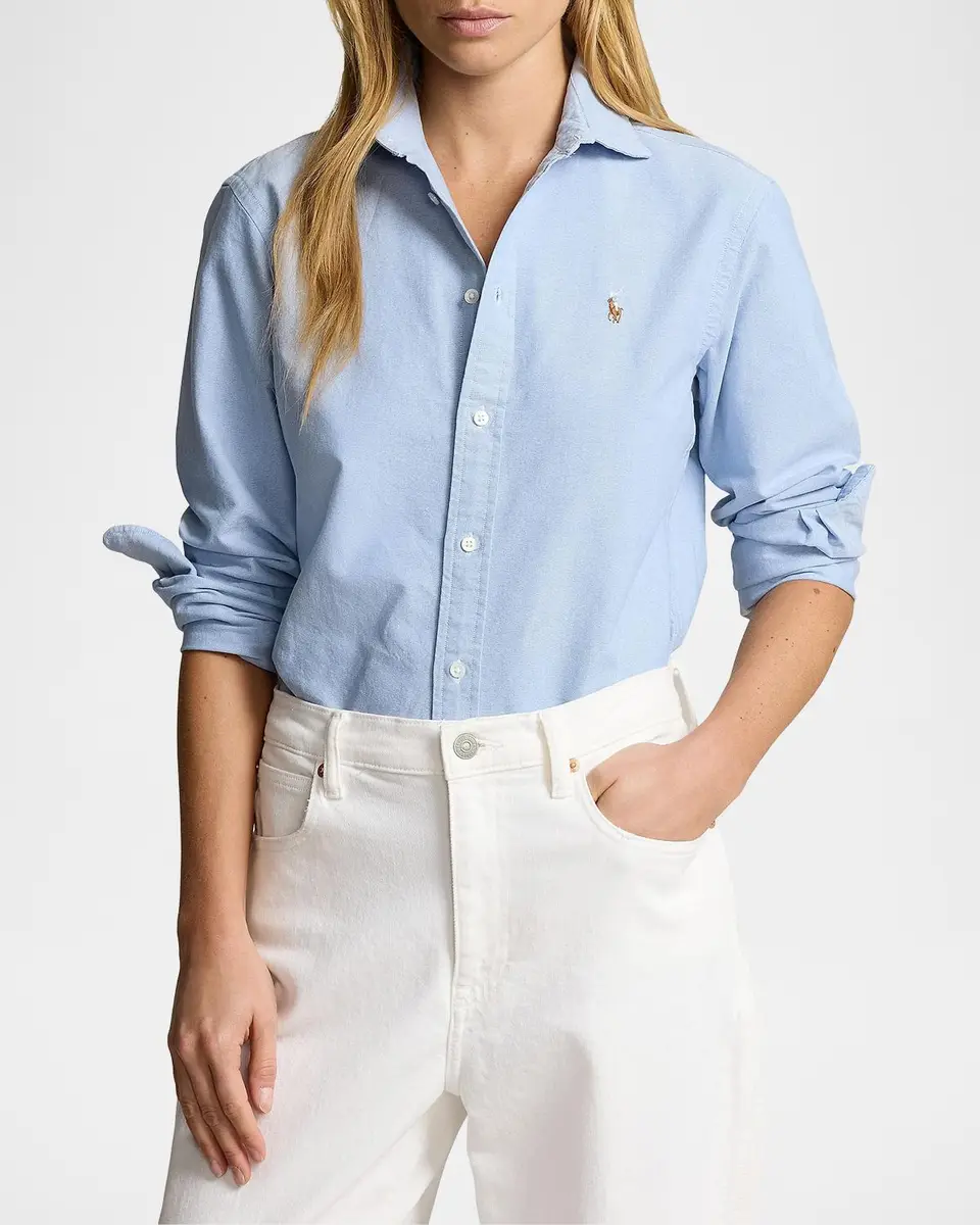 Polo Ralph Lauren Men's Logo Cotton Slim-Fit Oxford Shirt | Thumbnail 4 Polo Ralph Lauren Men's Logo Cotton Slim-Fit Oxford Shirt | Thumbnail 4