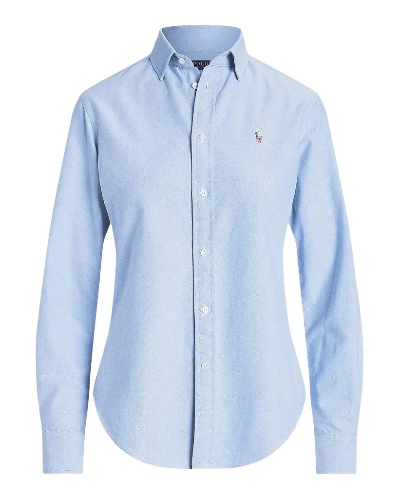 Polo Ralph Lauren Men's Logo Cotton Slim-Fit Oxford Shirt | Image 1 Polo Ralph Lauren Men's Logo Cotton Slim-Fit Oxford Shirt | Image 1