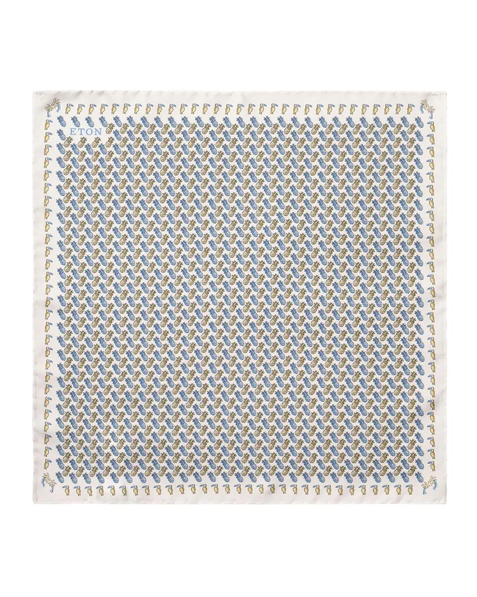 Eton Men's Pineapple Silk Twill Pocket Square | Thumbnail 3 Eton Men's Pineapple Silk Twill Pocket Square | Thumbnail 3