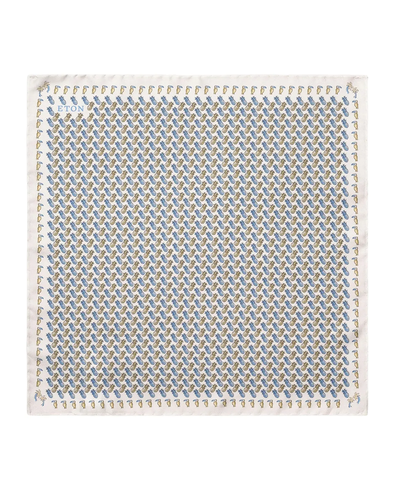 Men's Pineapple Silk Twill Pocket Square Men's Pineapple Silk Twill Pocket Square