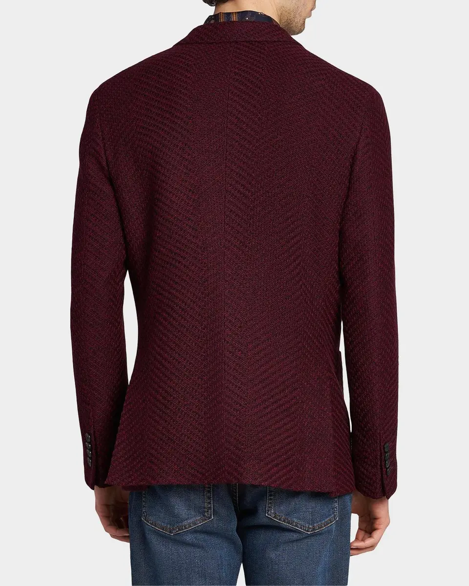 Etro Men's Wool Jersey Jacquard Single-Breasted Sport Coat | Thumbnail 3 Etro Men's Wool Jersey Jacquard Single-Breasted Sport Coat | Thumbnail 3