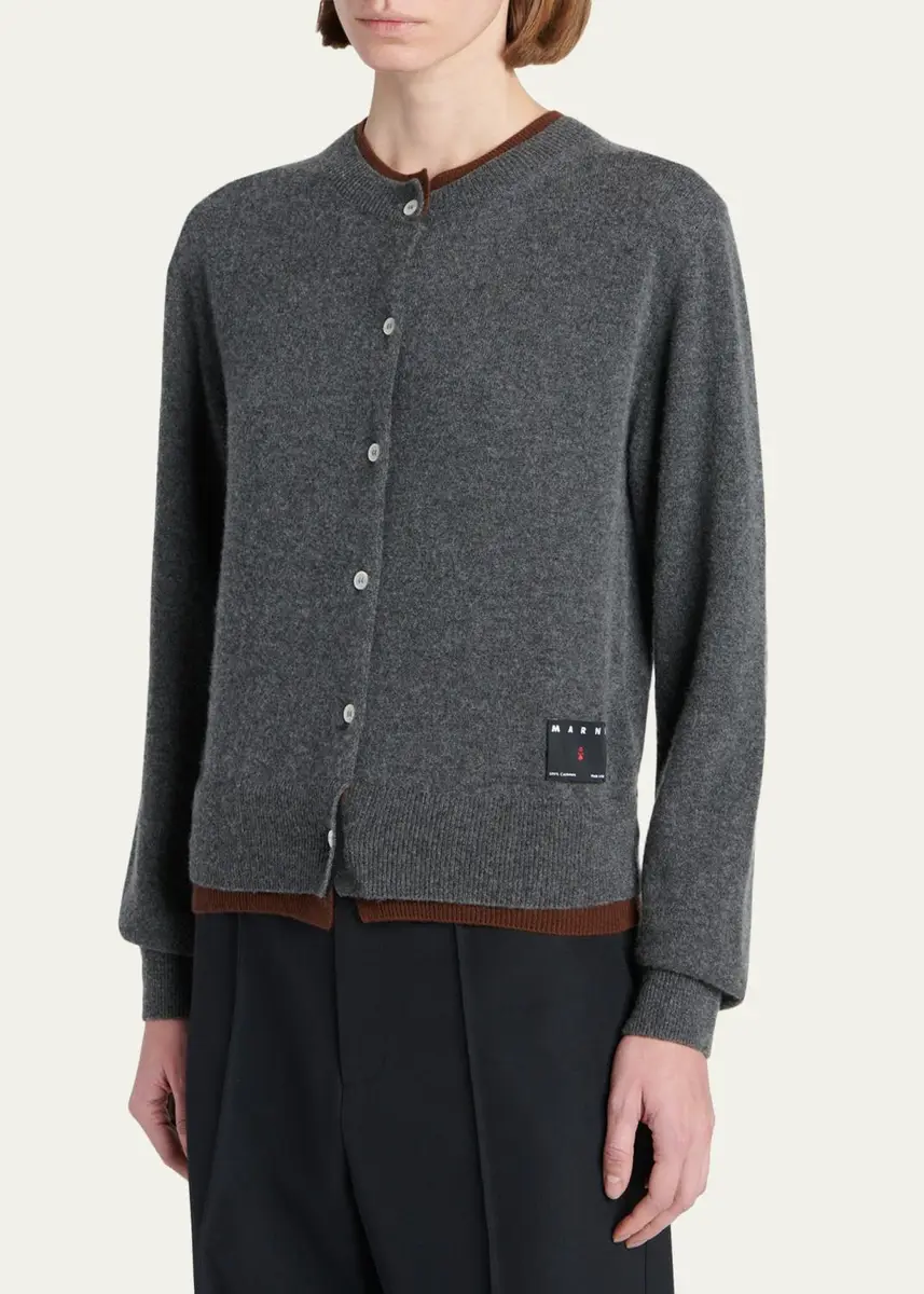 Marni Cashmere Double-Trim Cardigan | Thumbnail 4 Marni Cashmere Double-Trim Cardigan | Thumbnail 4