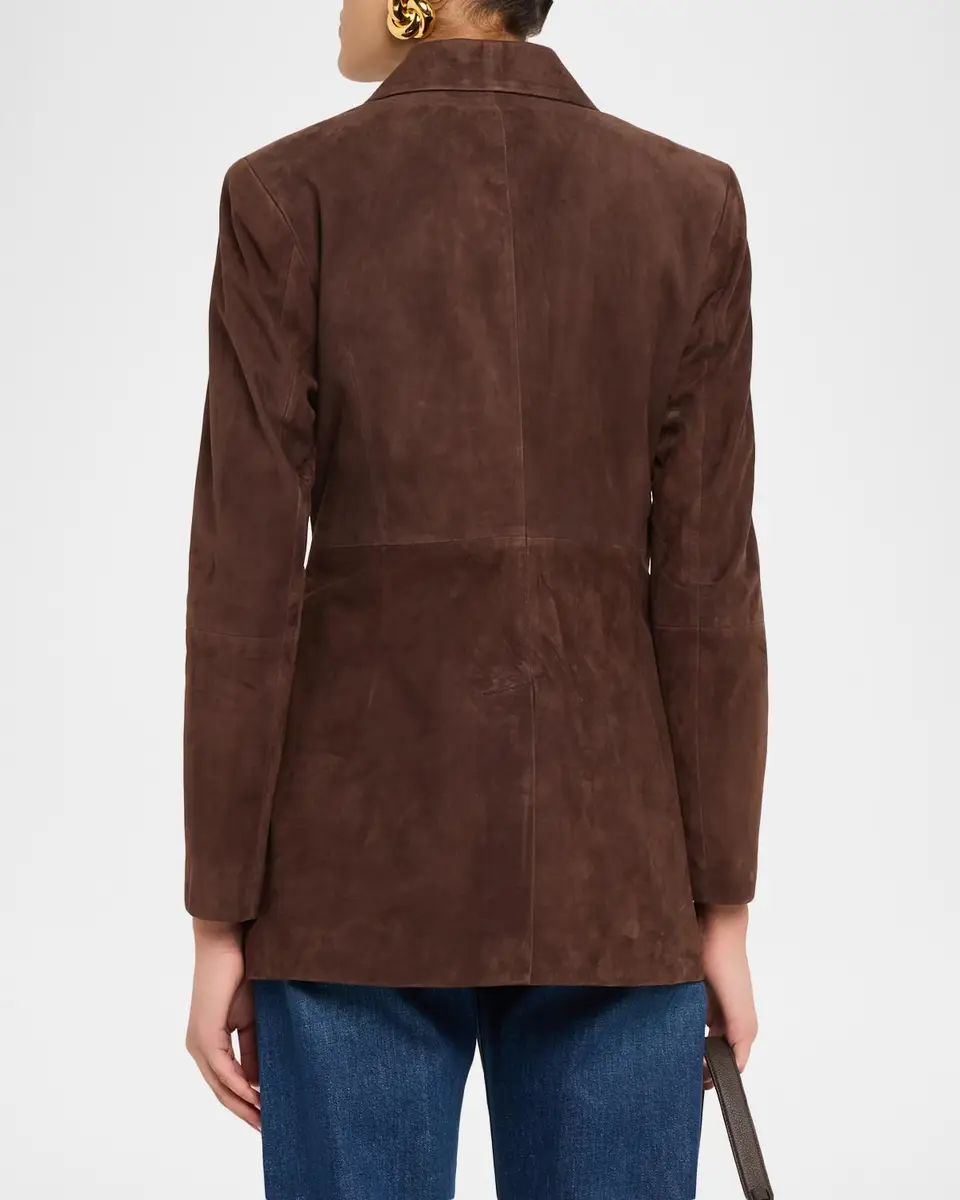 ARMA Safia Double-Breasted Suede Jacket | Thumbnail 3 ARMA Safia Double-Breasted Suede Jacket | Thumbnail 3
