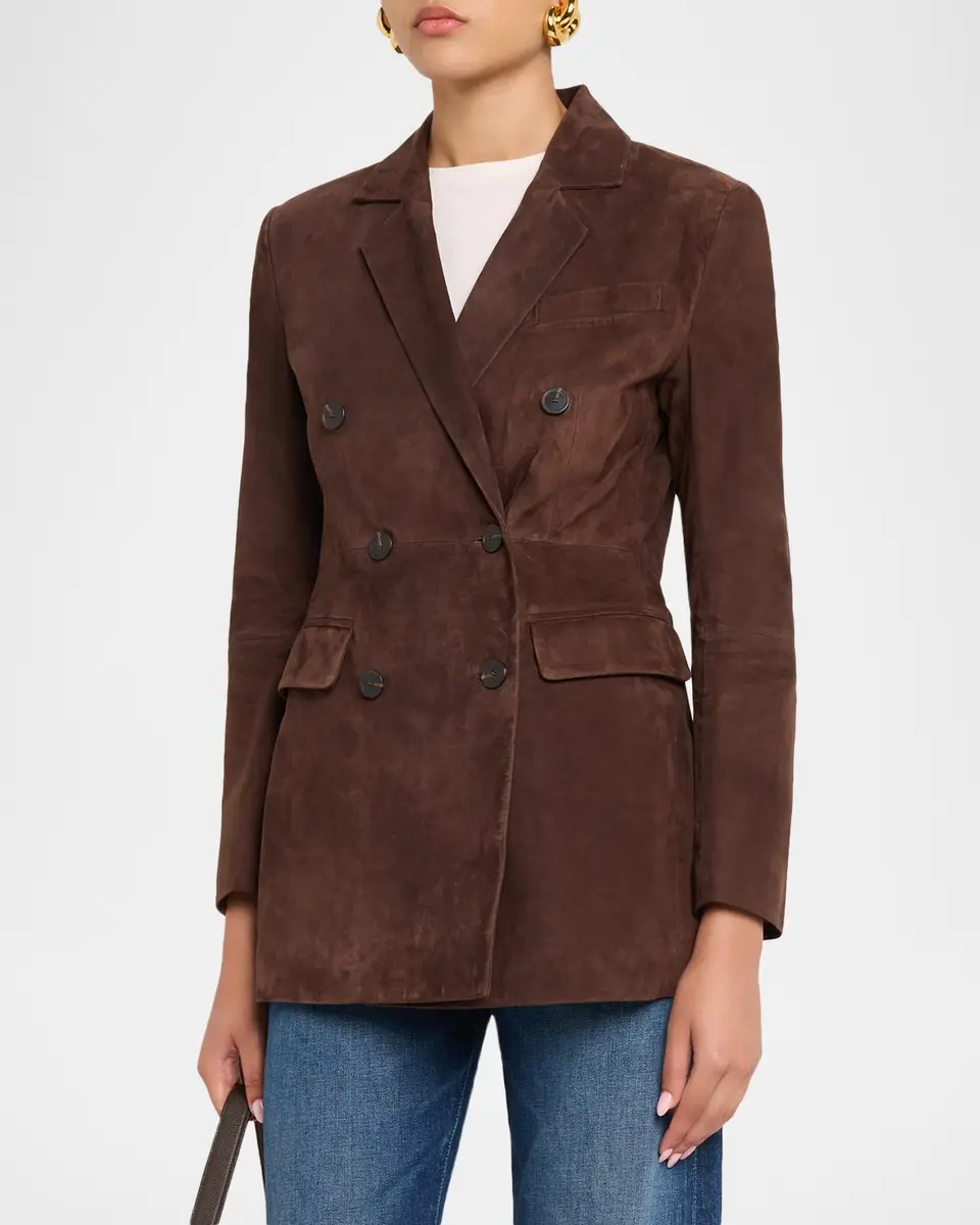 ARMA Safia Double-Breasted Suede Jacket | Thumbnail 4 ARMA Safia Double-Breasted Suede Jacket | Thumbnail 4