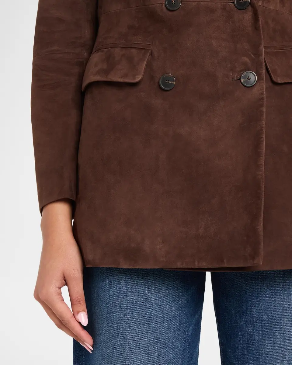 ARMA Safia Double-Breasted Suede Jacket | Thumbnail 5 ARMA Safia Double-Breasted Suede Jacket | Thumbnail 5