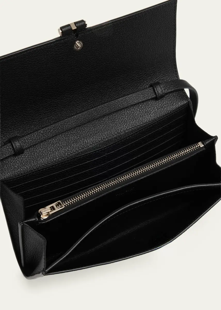 Tom Ford Hanging T Grain Leather Wallet on Strap | Thumbnail 4