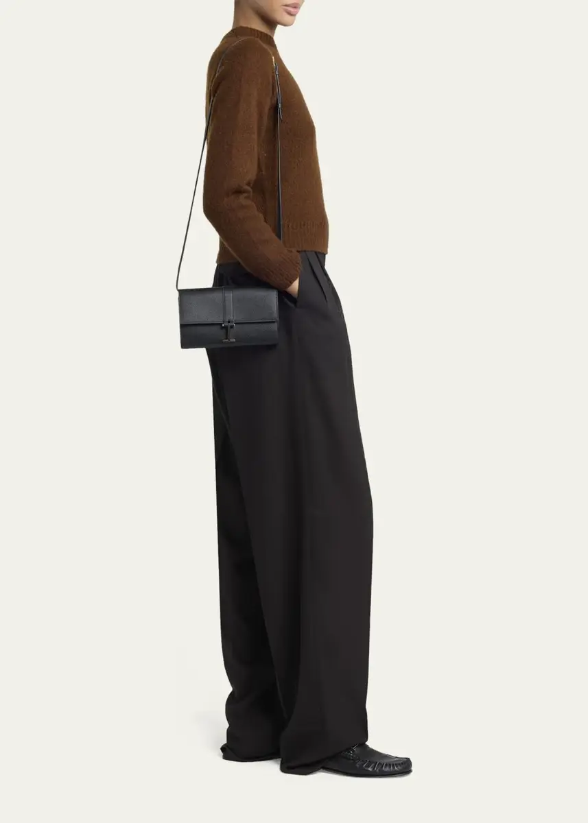 Tom Ford Hanging T Grain Leather Wallet on Strap | Thumbnail 5