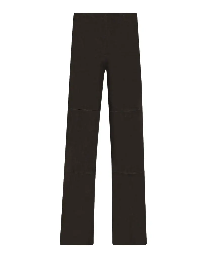 KARINA Leather Straight-Leg Pants