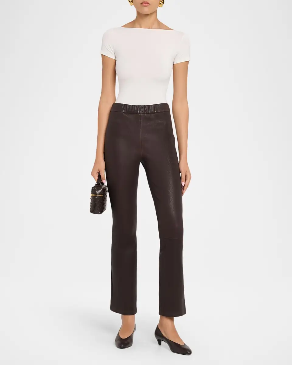 ARMA River Leather Kickflare Crop Pants | Thumbnail 2