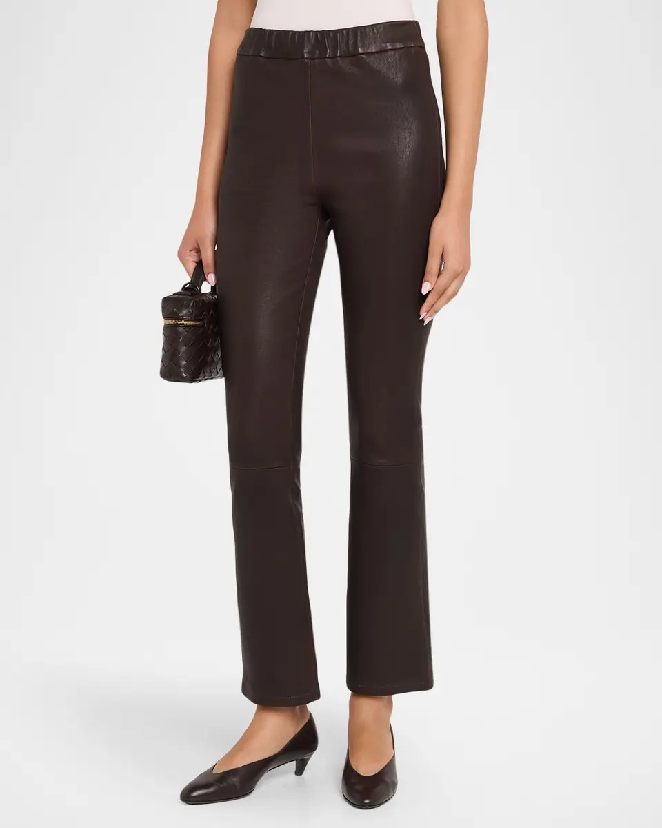 ARMA River Leather Kickflare Crop Pants | Thumbnail 4