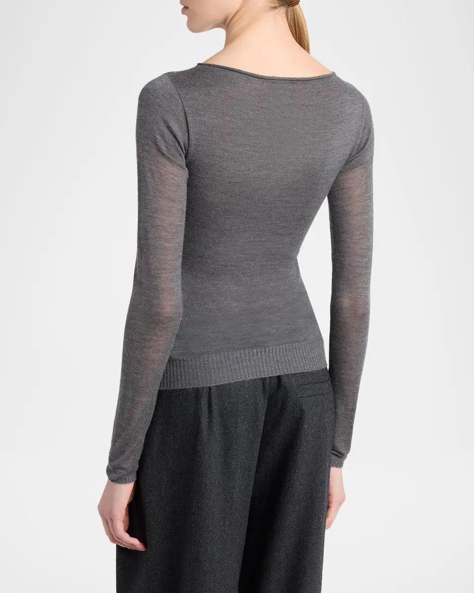 Giorgio Armani Cashmere Semi-Sheer Sweater | Thumbnail 3